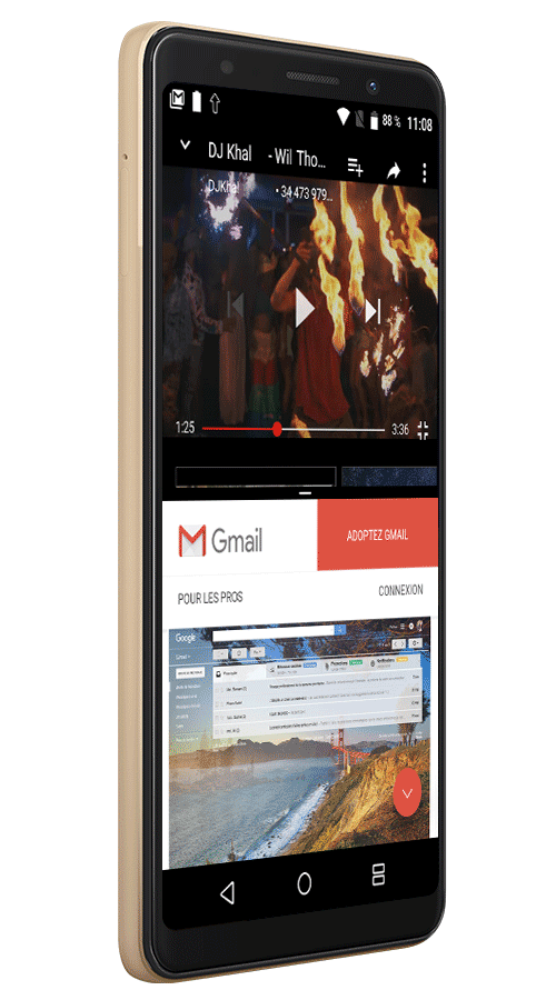 View light with double screen activated