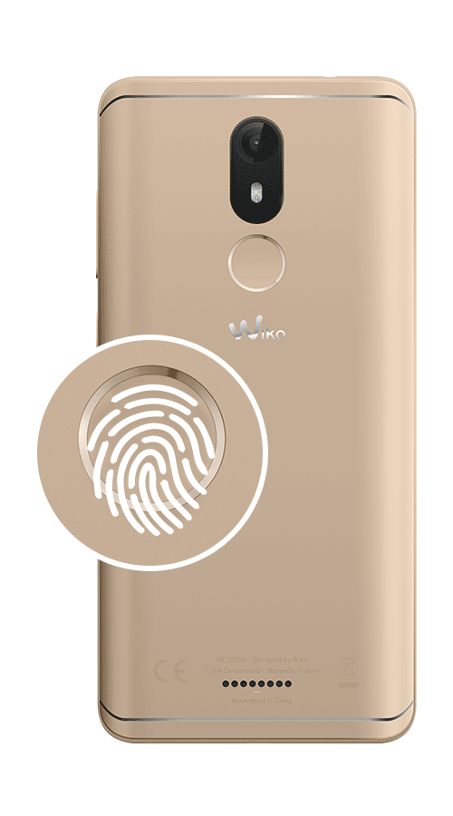 Back of the View lite showing where is the fingerprint sensor